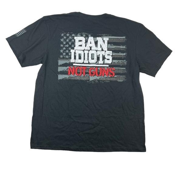 Buck Wear "Ban Idiots, Not Guns" Tee Shirt - Picture 4 of 4
